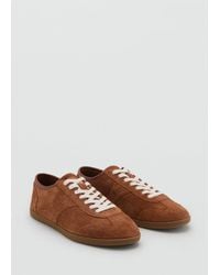 Mango - Suede Trainers - Lyst