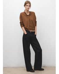 Mango - Chunky-Knit Wool-Blend Cardigan - Lyst