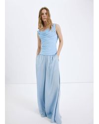 Mango - Open-Back Draped Top - Lyst