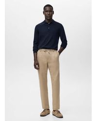 Mango - Slim-Fit Trousers With Drawstring - Lyst