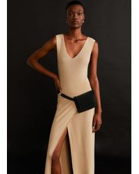 mango leather flap bum bag