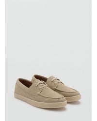 Mango - Suede Leather Lace-Up Shoe - Lyst