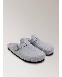 Mango - Felt Clog Slippers - Lyst