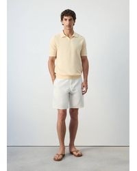 Mango - 100% Cotton Knitted Polo Structure - Lyst