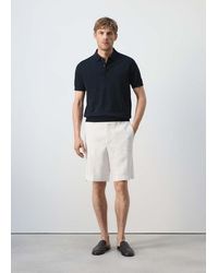 Mango - 100% Cotton Fine Knit Polo - Lyst