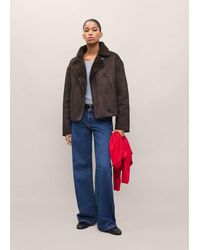 MANGO TEEN - Double-Face Shearling Coat - Lyst