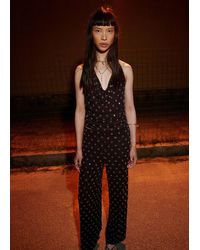 Mango - Straight-Leg Trousers With Sequins - Lyst