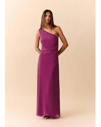 MANGO TEEN - Asymmetric Side Ruched Dress - Lyst