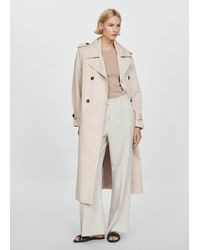Mango - Double-button Trench Coat Light/pastel - Lyst