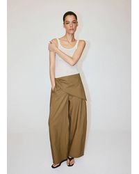 Mango - Straight-Leg Trousers With Detachable Scarf - Lyst