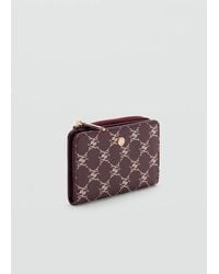 Mango - Medium Wallet With Logo Print - Lyst