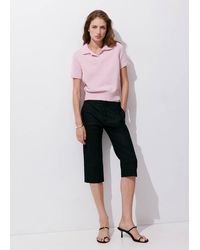 Mango - Cotton Knit Polo - Lyst