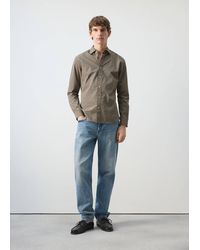 Mango - 100% Cotton Regular Fit Check Shirt - Lyst
