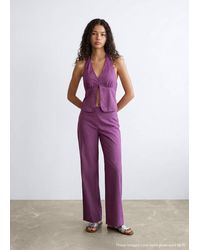 MANGO TEEN - Straight Trousers With Embroidered Details - Lyst