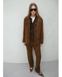 Mango - Straight Blazer With Front Stitching - Lyst