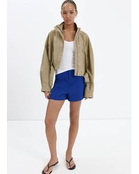 Mango - High-Waisted Stitched Shorts - Lyst