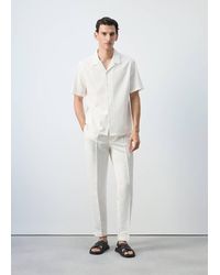 Mango - 100% Cotton Shirt With Embroidery Details - Lyst