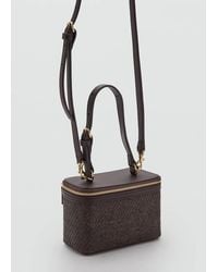 Mango - Natural Fibre Toiletry Bag With Zip - Lyst