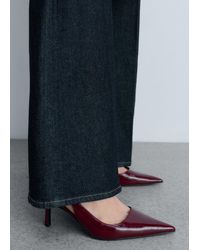 Mango - Pointed Shoes With Patent Leather Effect - Lyst