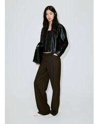 Mango - Faux Leather Zip Jacket - Lyst