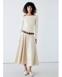 Mango - Boat-Neck Fitted T-Shirt - Lyst