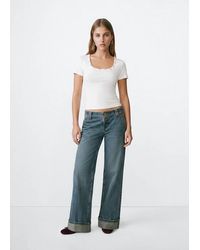 MANGO TEEN - Cotton T-Shirt With Braided Cord - Lyst