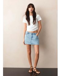 MANGO TEEN - Printed Cotton T-Shirt With Ties - Lyst
