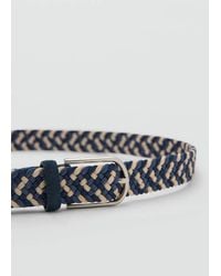 Mango - Braided Elastic Coloured Belt - Lyst
