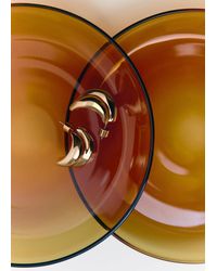 Mango - Halbe Creolen Mit Relief - Lyst