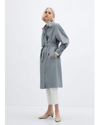 Mango - Cotton Trench Coat With Belt - Lyst