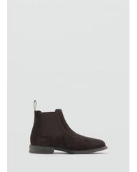 Mango - Chelsea Suede Boots - Lyst