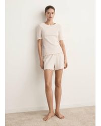 Mango - Openwork Cotton Shorts - Lyst