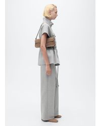 Mango - Straight-Fit Trousers With Elastic Waist - Lyst