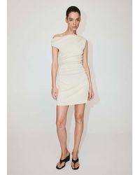 Mango - Asymmetrical Pleated Dress - Lyst