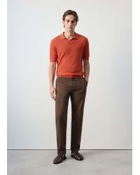 Mango - 100% Cotton Knitted Polo Shirt - Lyst