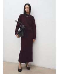 Mango - Round-Neck Knitted Sweater - Lyst