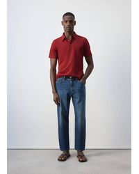 Mango - Regular-Fit Cotton Blend Polo - Lyst