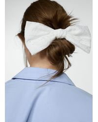Mango - Embroidered Barrette With Bow - Lyst