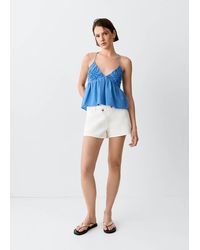 MANGO TEEN - Low-Waist Mini Shorts - Lyst