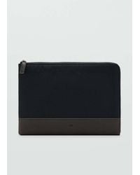 Mango - Laptop Case With Leather Details - Lyst