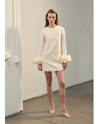 Mango - Open-Back Dress With Flower Cuffs - Lyst