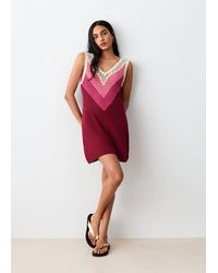 MANGO TEEN - Crochet Short Dress - Lyst