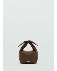 Mango - Bambula Handbag With Bow - Lyst