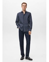 Mango - 100% Cotton Regular-Fit Striped Shirt - Lyst