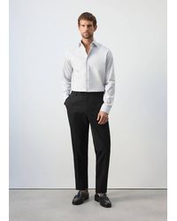 Mango - 100% Cotton Slim-Fit Striped Shirt - Lyst