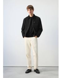 Mango - Corduroy Collar Denim Jacket - Lyst