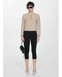 Mango - Tweed Jacket With Zip - Lyst