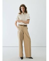 Mango - Knitted Polo-Neck Sweater - Lyst