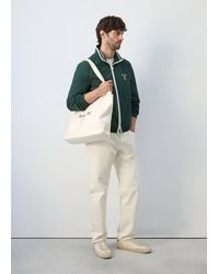 Mango - Tote Bag With Text Print - Lyst