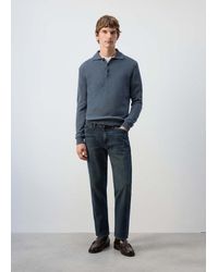 Mango - Regular-Fit Cropped Jeans - Lyst